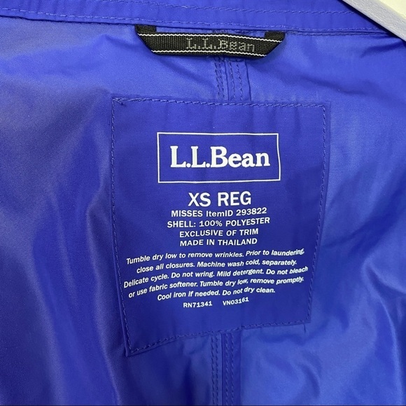 L.L. BEAN Windbreaker Jacket Womens XS Blue Lightweight Coat Anorak - Picture 6 of 11